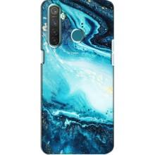 Мраморный чехол на Realme 5 (VPrint) – Голубой мрамор