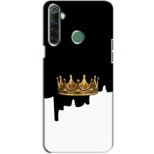Чехол (Корона на чёрном фоне) для Реалми 6i – Золотая корона