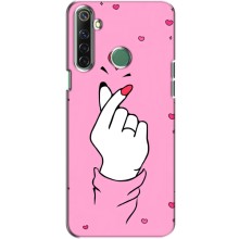 Чехол с принтом для Realme 6i (AlphaPrint - Знак сердечка) – Знак Love