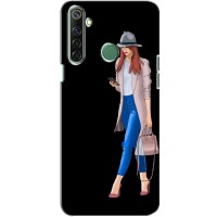 Чехол с картинкой Модные Девчонки Realme 6i (Девушка со смартфоном)