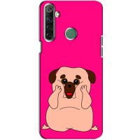 Чехол (ТПУ) Милые собачки для Realme 6i – Веселый Мопсик
