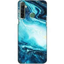 Мраморный чехол на Realme 6i (VPrint) – Голубой мрамор