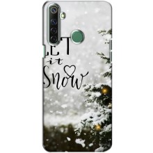 Новогодние, Праздничные Чехлы для Realme 6i - 2024 год (Let it snow)