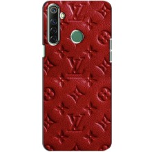 Текстурный Чехол Louis Vuitton для Реалми 6i – Красный ЛВ