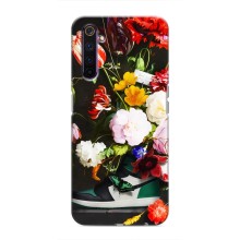 Брендновые Чехлы для Realme 6 Pro - (PREMIUMPrint) (Nike цветы)