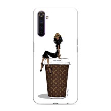 Чехлы Луи Витон для Realme 6 Pro (AlphaPrint - LOUIS VUITTON) (кофе LOUIS VUITTON)