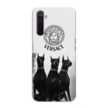 Чехлы VERSACE для Реалми 6 Про (PREMIUMPrint) (Доберман Версаче)