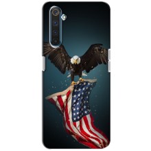 Чехол Флаг USA для Realme 6 Pro – Орел и флаг