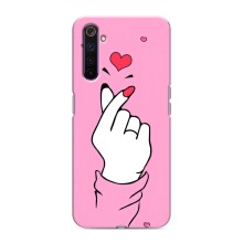 Чехол с принтом для Realme 6 Pro (AlphaPrint - Знак сердечка) – Знак Love