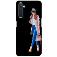 Чехол с картинкой Модные Девчонки Realme 6 Pro – Девушка со смартфоном