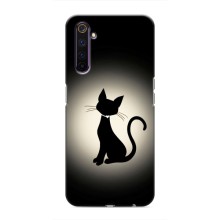 Чехол с принтом для Realme 6 Pro (AlphaPrint) Модные коты – Силуэт котика