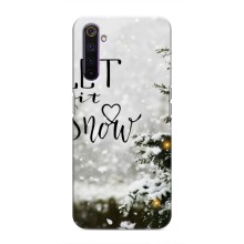 Новогодние, Праздничные Чехлы для Realme 6 Pro - 2024 год (Let it snow)