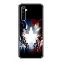 Чехлы с героями Марвел Realme 6 (VPrint)