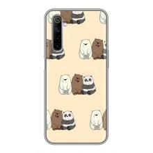 Чехлы с изображением разных животных для Realme 6 (Три медведя)