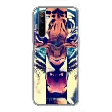 Чехлы с изображением разных животных для Realme 6 (Яркий Тигр)