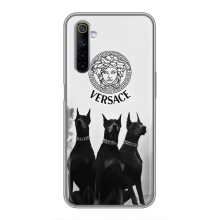 Чехлы VERSACE для Реалми 6 (PREMIUMPrint) (Доберман Версаче)