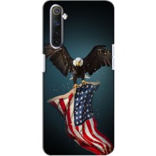 Чехол Флаг USA для Realme 6 – Орел и флаг