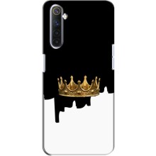Чехол (Корона на чёрном фоне) для Реалми 6 – Золотая корона