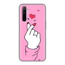 Чехол с принтом для Realme 6 (AlphaPrint - Знак сердечка) – Знак Love