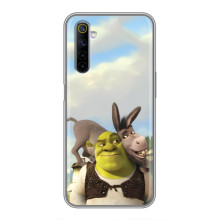 Чехол с мультфильмом Шрек на Realme 6 – Шрек и осел