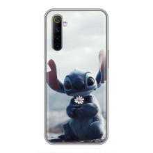 Чохол з малюнком Стіч для Realme 6 – Стіч з квіткою