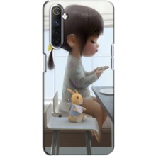 Девчачий Чехол для Realme 6 (Девочка с игрушкой)