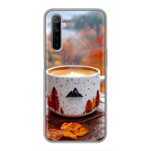 Чехол с уникальным дизайном «Осень с кофе» для Realme 6 – Кофе на природе