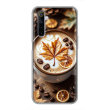 Чехол с уникальным дизайном «Осень с кофе» для Realme 6 – Пряный кофе