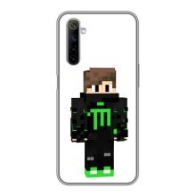 Чохли для Realme 6 (Персонажі МайнКрафт) (Зелений хлопчик)
