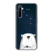 Силиконовый бампер с картинкой животных для Realme 6 (Медведица)
