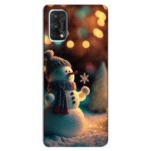 Чехлы на Новый Год Realme 7 Pro – Снеговик праздничный