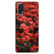 Чохли з квітами для Realme 7 Pro (VPrint) – Квіти червоні