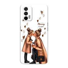 Чехол с печатью для Realme 7 Pro - (Мама с ребенком) (AlphaPrint) (Дочка и мама)