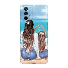 Чехол с печатью для Realme 7 Pro - (Мама с ребенком) (AlphaPrint) (Мама с доченькой)