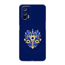 Чехлы для Realme 7 Pro  Укр. Символика (AlphaPrint) (Цветочный Герб)