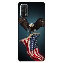 Чехол Флаг USA для Realme 7 Pro – Орел и флаг