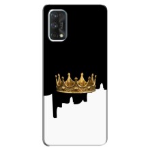 Чехол (Корона на чёрном фоне) для Реалмі 7 Про – Золотая корона