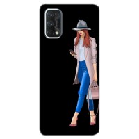 Чехол с картинкой Модные Девчонки Realme 7 Pro (Девушка со смартфоном)