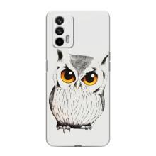 Чехол с птицами на Realme 7 Pro (VPrint) (Милая Сова)