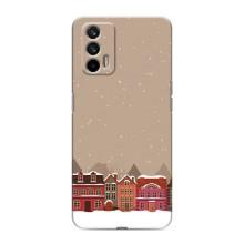 Новогодние, Праздничные Чехлы для Realme 7 Pro - 2024 год (Зимний город)