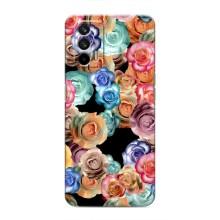 Чехлы с тематикой "ЦВЕТЫ" на Realme 7 Pro (Цветы на черном)