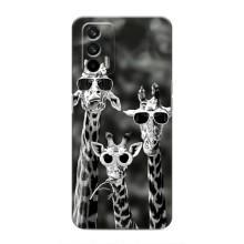 Силиконовый чехол с КАРТИНКАМИ лето для Realme 7 Pro (AlphaPrint) (Жирафы в очках)