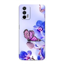 Чехлы с Цветами для Realme 7 (VPrint) (Бабочка на цветочке)