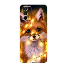 Чехлы с картинкой Лисички для Realme 7 (VPrint) (Лисичка в гирляндах)