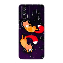 Чехлы с картинкой Лисички для Realme 7 (VPrint) (Лисички космонавты)