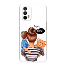 Чехол с печатью для Realme 7 - (Мама с ребенком) (AlphaPrint) (Мама с сыном)