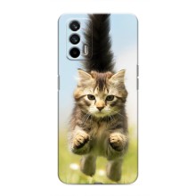 Чехлы с Котиками для Realme 7 (VPrint) (Прыжок кота)