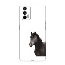 Чехлы с Лошадью дляRealme 7 (VPrint) (Черный Конь)