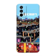 Чехол Майнкрафт на Realme 7 (AlphaPrint) Minecraft (фон Minecraft)