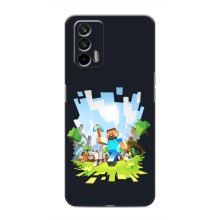 Чехол Майнкрафт на Realme 7 (AlphaPrint) Minecraft (персонажи Minecraft)
